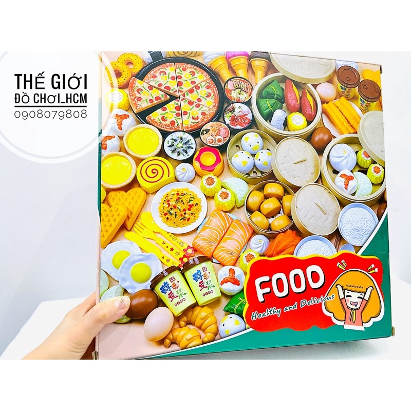 [HÀNG CAO CẤP] Đồ chơi nhà bếp nhiều món ăn food healthy dành cho bé thích bày bàn tiệc