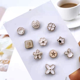 (Siêu rẻ) Set 10 khuy cài áo mini