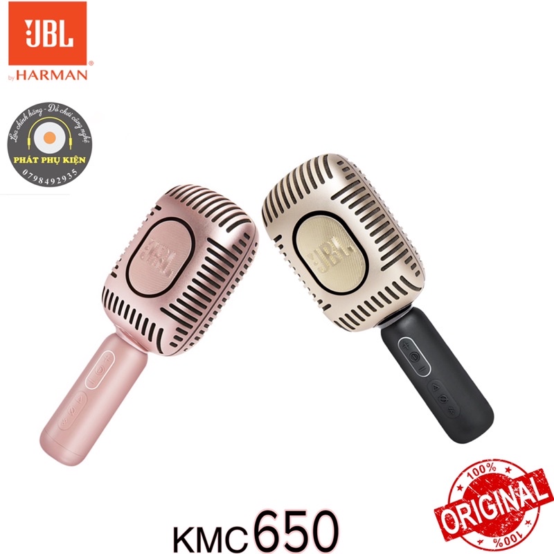 Micro karaoke kiêm loa JBL KMC650 hàng chính hãng - 16W