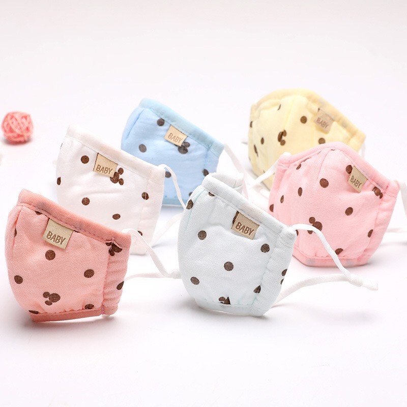 Khẩu trang 4 lớp cho bé 1-3 tuổi chống bụi chống gió, hàng đẹp xuất Hàn có nút chỉnh quai đeo tiện lợi - B52