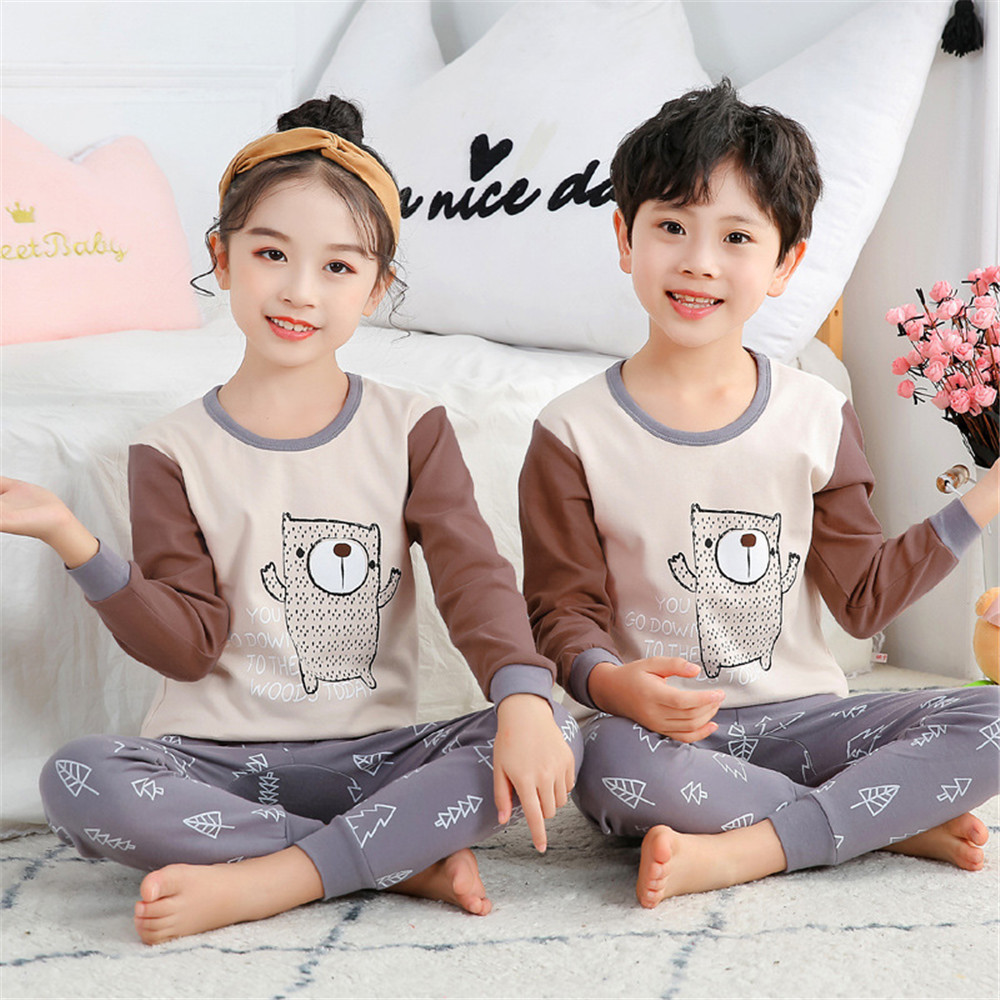Bộ Đồ Ngủ 2 Mảnh 100% Cotton Cho Bé 3-12 Tuổi