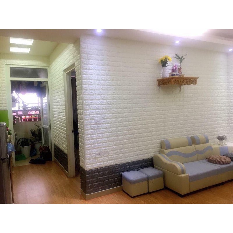 [Xả Kho Giá Sỉ] Xốp dán tường giả gạch 3D - Loại 1 - Khổ 70 x 77 cm - Chống ẩm mốc cách âm cách nhiệt - Có keo dán sẵn | BigBuy360 - bigbuy360.vn