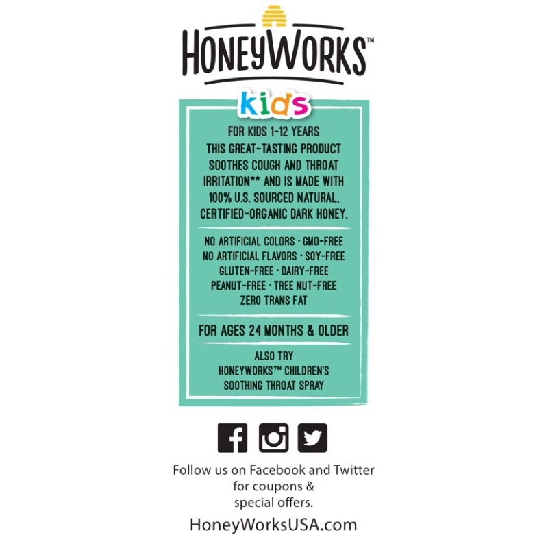 [Hàng Mỹ] Set 3 chai Siro Zarbee’s / Honeyworks Kids Organic Cough Syrup Day &amp; Night (2 Ngày+1 Đêm) Mỹ