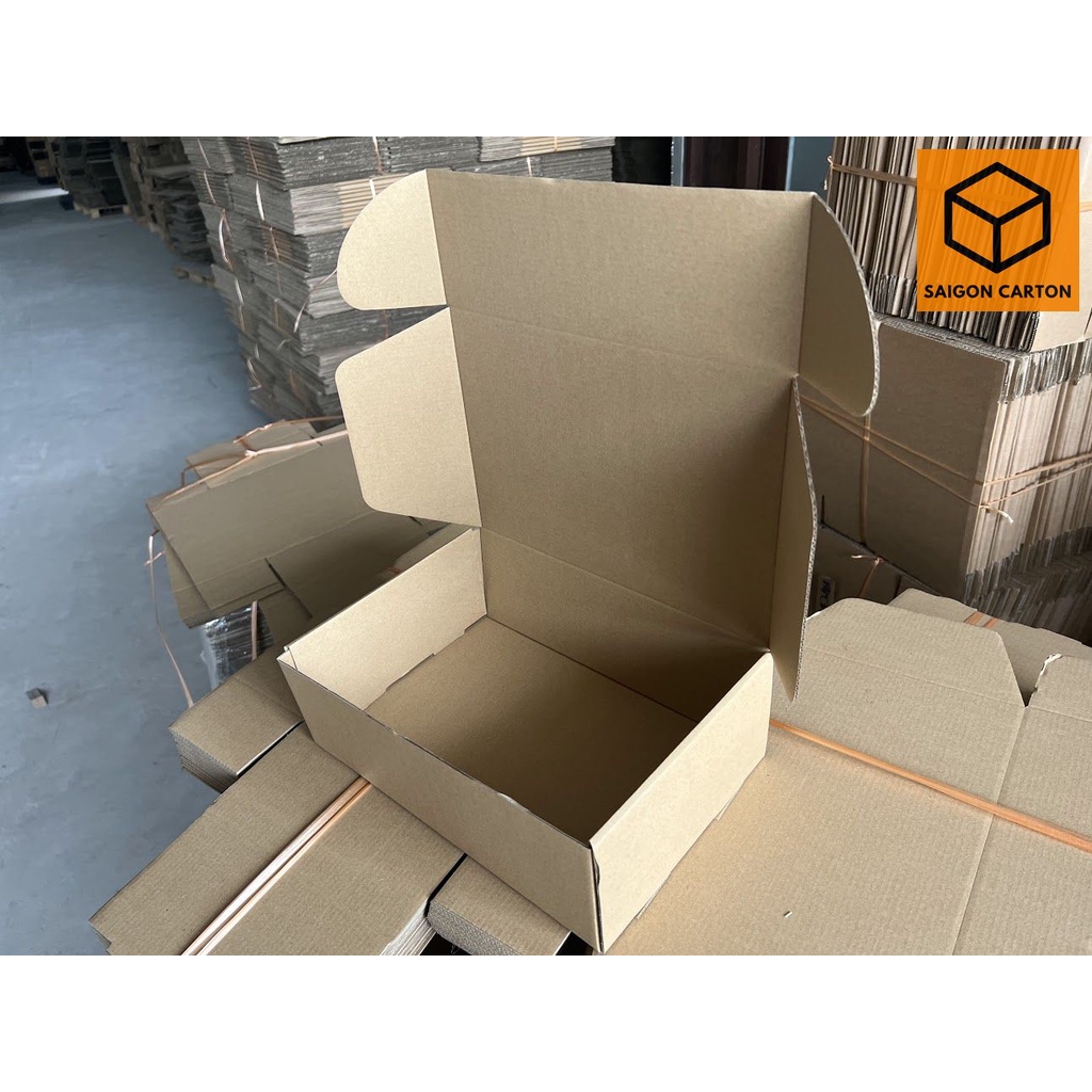 50 Hộp carton 30x20x10 nắp gài, nắp cài