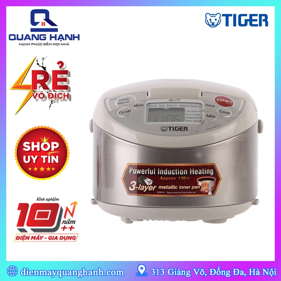 [Hàng chính hãng, sản xuất tại Nhật] Nồi cơm điện tử cao tần Tiger JBA-A18W 1.8L