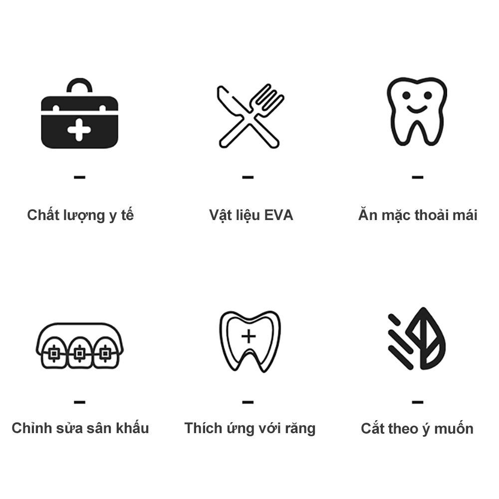 Dụng Cụ Chỉnh Nha Niềng Răng Cofoe Trong Suốt Bảo Vệ Răng Chống Mài Mòn