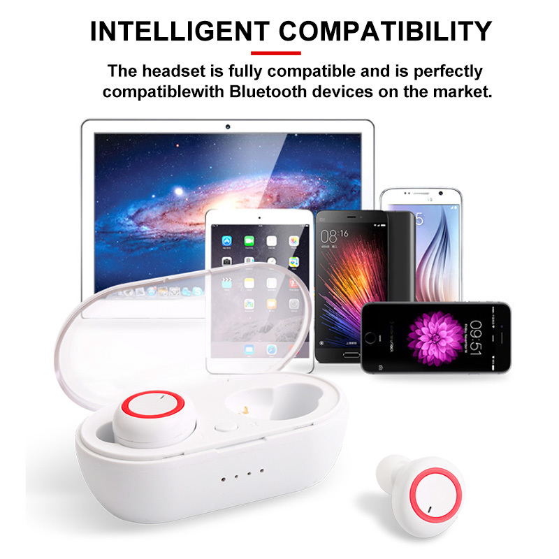 Tai Nghe Bluetooth 5.0 Không Dây KEBIDUMEI Mini Y50 TWS Kèm Mic