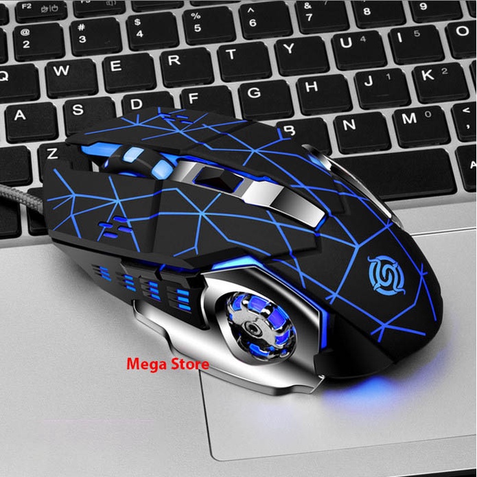 Chuột chuyên game 6D Q5 - LED đa màu FREE WOLF- Thiết kế cực đỉnh led siêu đẹp siêu bền - Có chỉnh tốc độ chuột