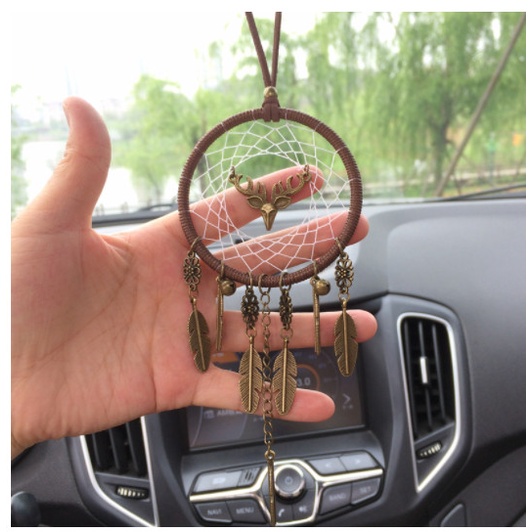 Mặt dây chuyền mặt dây chuyền handmade dreamcatcher trang trí ô tô và bàn làm việc,phòng ngủ