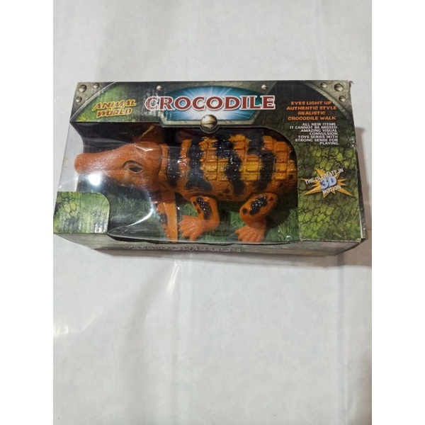 Cá sấu đồ chơi chạy bằng pin có đèn có nhạc cho bé