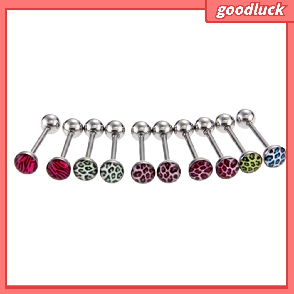 Set 6/10 Khuyên Rốn Họa Tiết Da Báo Cá Tính