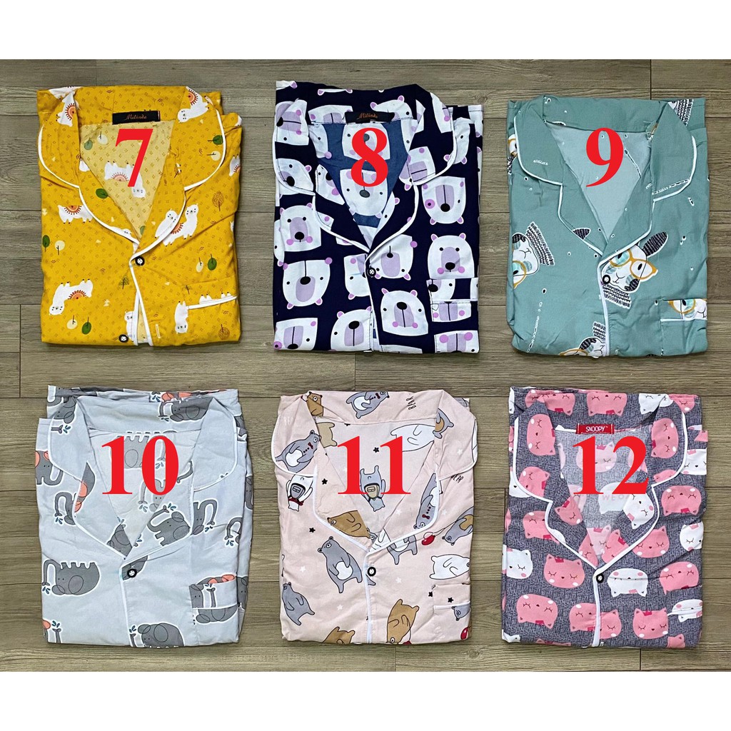 [Kate mềm] Bộ Pijama tay dài quần dài chất mịn mát freesize<60kg | BigBuy360 - bigbuy360.vn