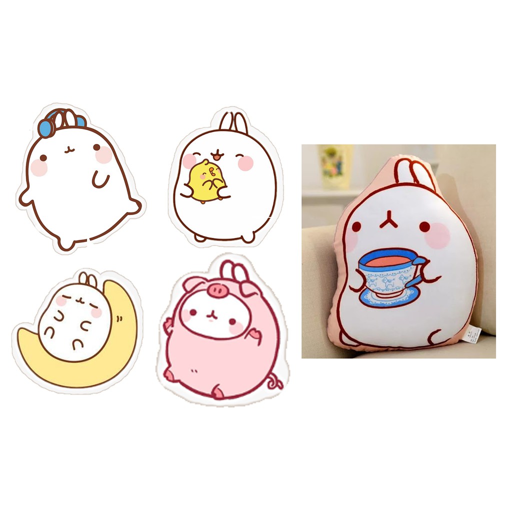 Gấu bông molang dạng gối 40cm GB4I14 gấu bông cute gấu bông dễ thương