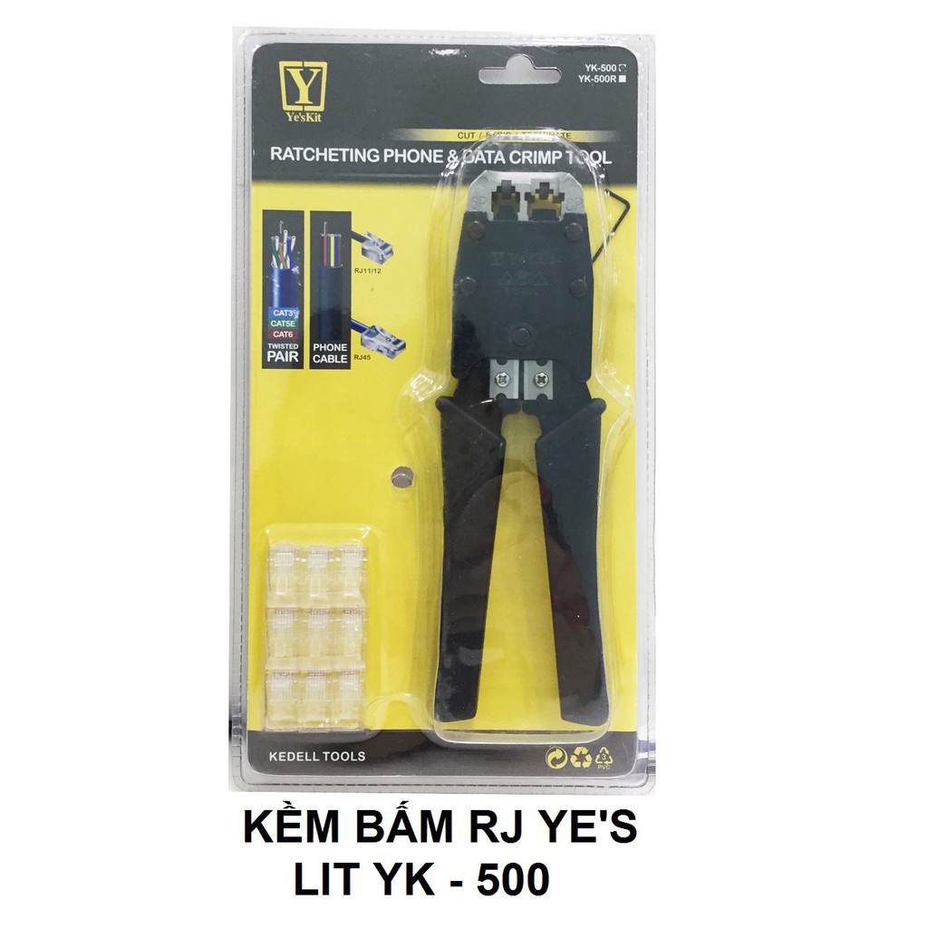 Kìm bấm mạng RJ45/RJ11 Ye'skit YK500