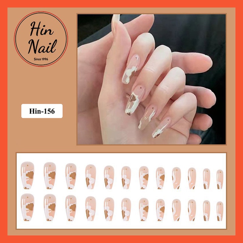 Móng Tay Giả Kiểu Dài Hin Nail Kèm Keo Dán Móng