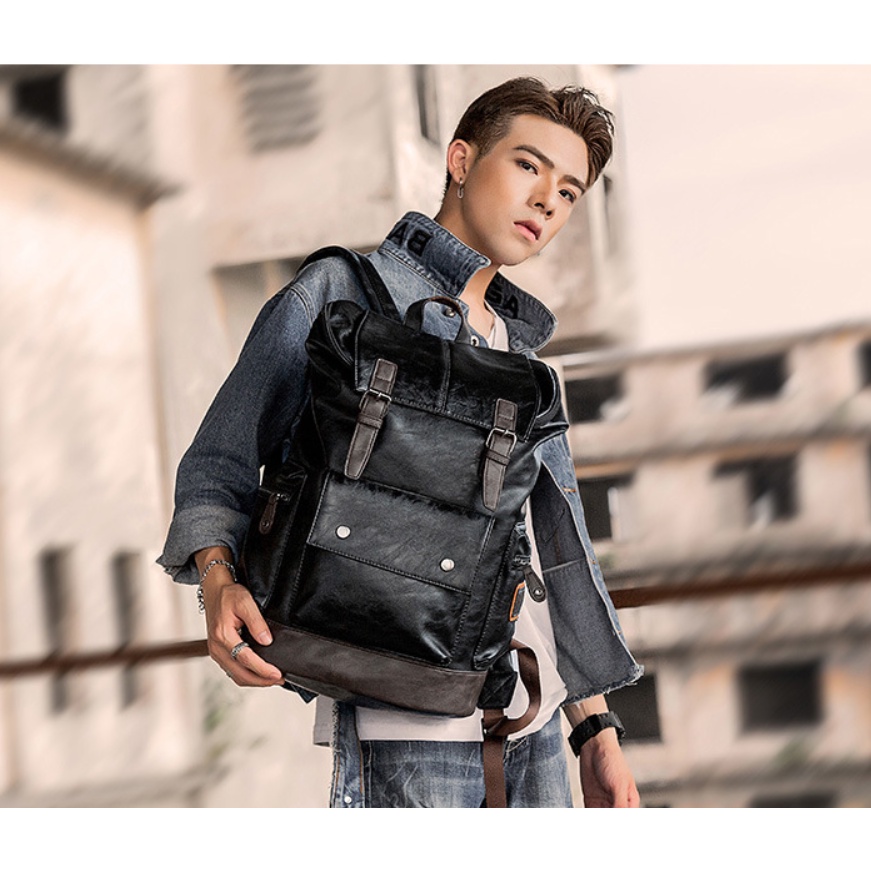 Balo nam da tự nhiên công suất lớn phong cách mới