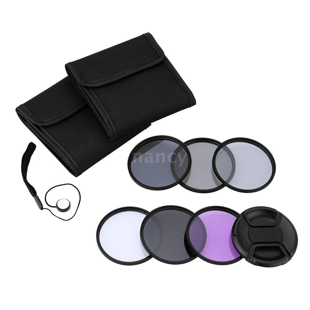 Andoer 52mm UV+CPL+FLD+ND(ND2 ND4 ND8) Photography Filter Kit Set Ultraviolet Circular-Polarizing Fluorescent Neutral De