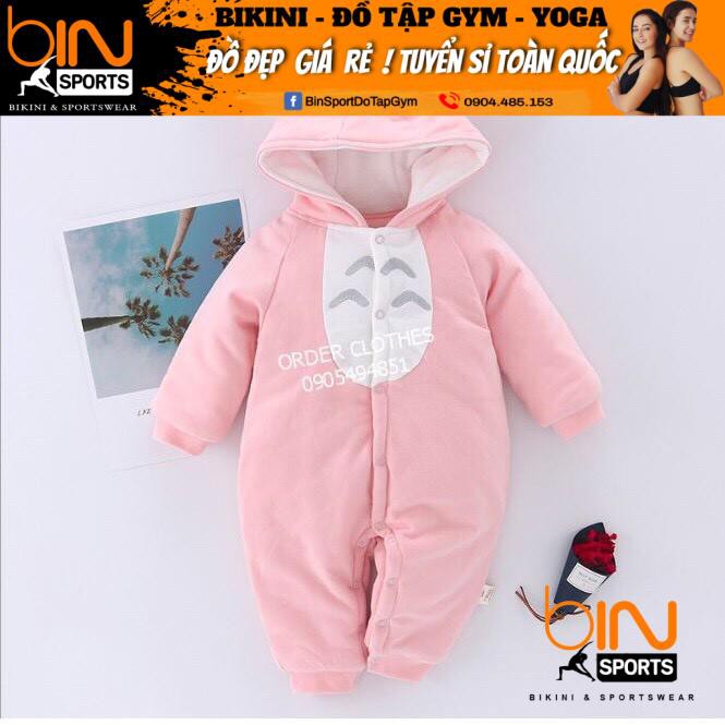 Body Suit Chần Bông Mũ Thú Siêu Ấm, Siêu Cưng QATE003 [ Giá Xưởng ]