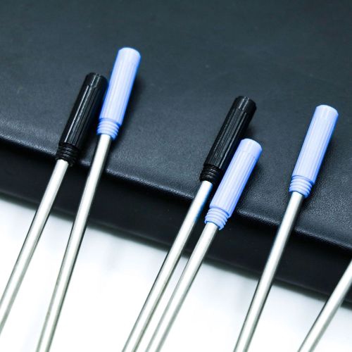 Bộ 10 cái ruột bút bi kim loại màu lam đen ngòi 0.5mm