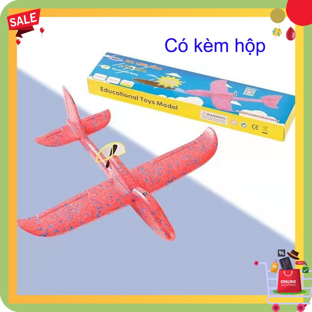 Máy Bay Xốp Siêu Lượn Cỡ To, Đồ Chơi Máy Bay Trẻ Em Ngoài Trời Bằng Xốp Điện Tử Ném Tay Bay Cao Sạc USB Không Dễ Rớt