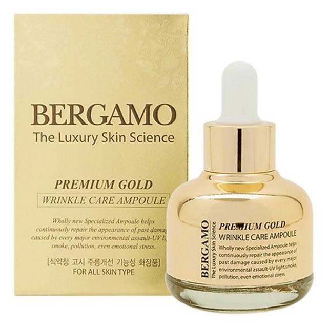 Tinh Chất Serum Bergamo Essence 110ml Gold 24k + Kem dưỡng Bergamo