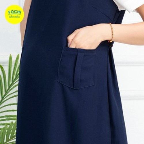 Váy Đầm Bầu Công Sở Bigsize FOCHI Chất Liệu Cát Lụa Cao Cấp Kiểu Dáng Suông A Thiết Kế Cổ Đức Thanh Lịch  V208