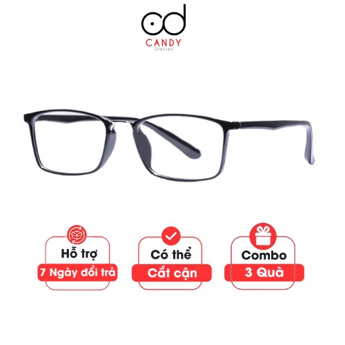 Gọng kính cận vuông nam nữ nhựa dẻo 2167 – Kính mắt Candy