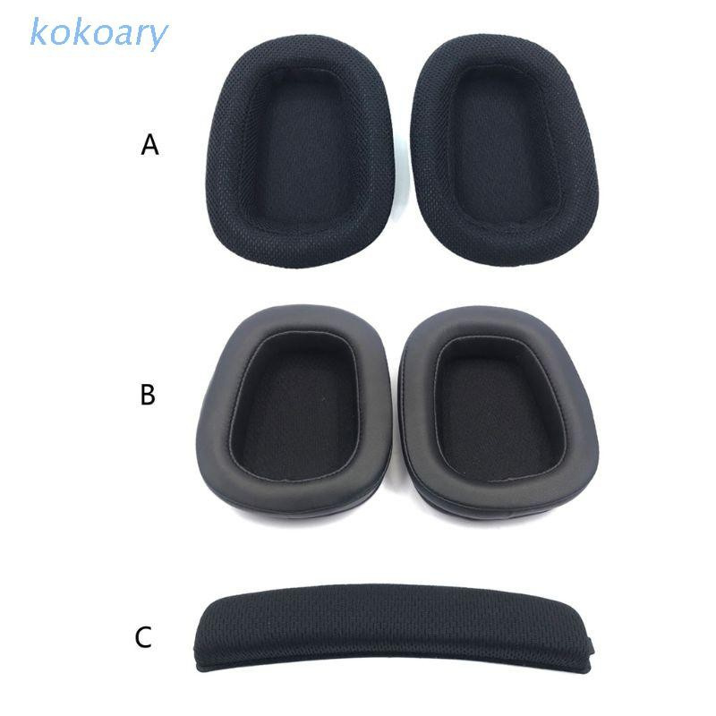 Đệm Xốp Cotton Phối Lưới Thoáng Khí Bọc Đầu Tai Nghe Cho Logitech G633 G933