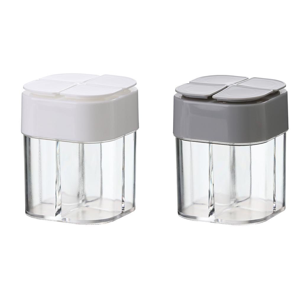 Hũ Đựng Gia Vị Bằng Nhựa Trong Suốt 4 Trong 1 O7W2