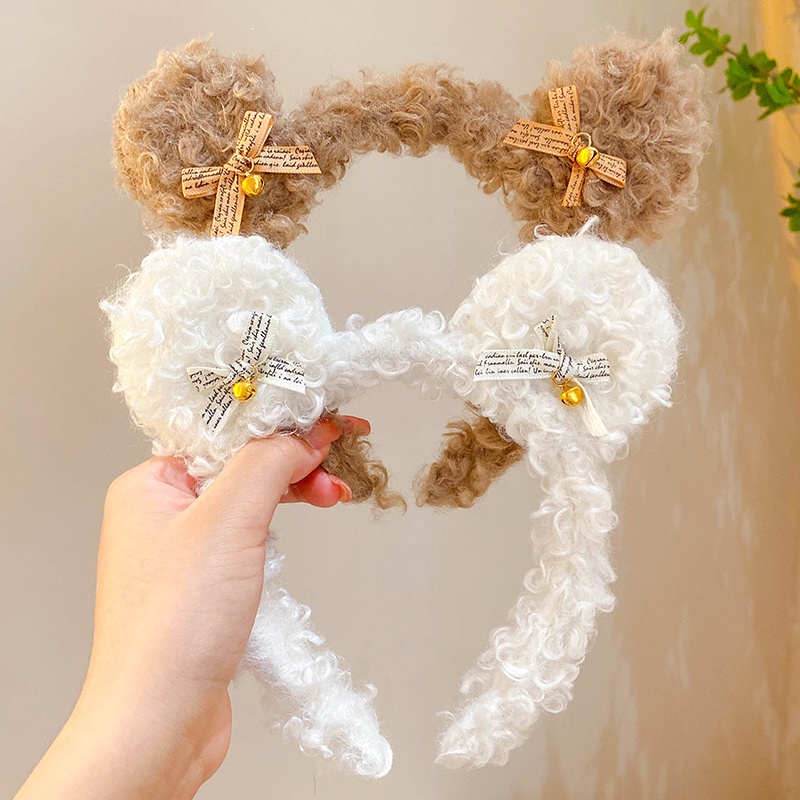 Băng Đô Tai Gấu Nhồi Bông Kiểu Hoạt Hình Dễ Thương