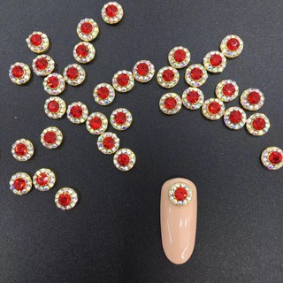 Charm trang trí đính đá tròn sáng đẹp nhiều màu ( lẻ 1 viên ) - Carton Nail