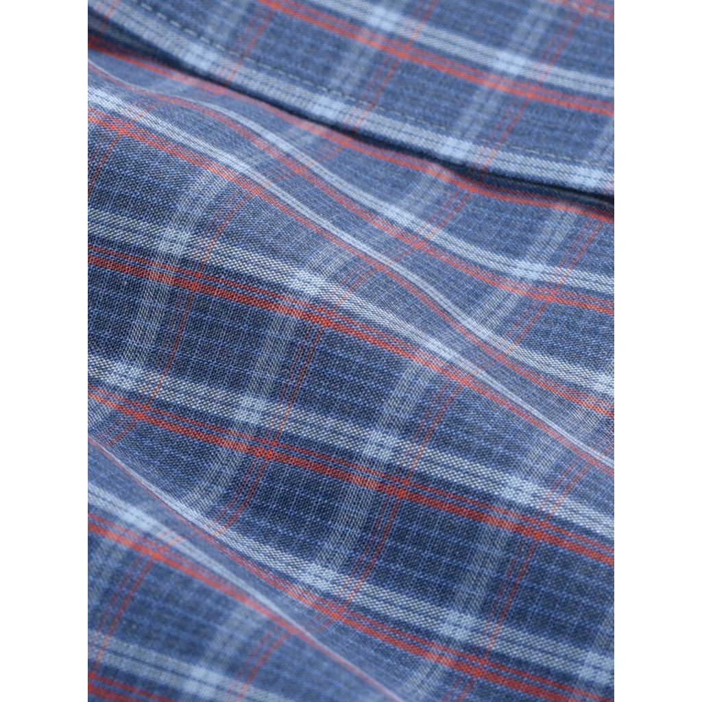 Áo Sơ Mi Nam Ngắn Tay Owen AR22676NT Somi Cộc Tay Công Sở Cao Cấp Kẻ Caro Xanh Xám Chất Sợi Tre Dáng Suông Tà Lượn | BigBuy360 - bigbuy360.vn