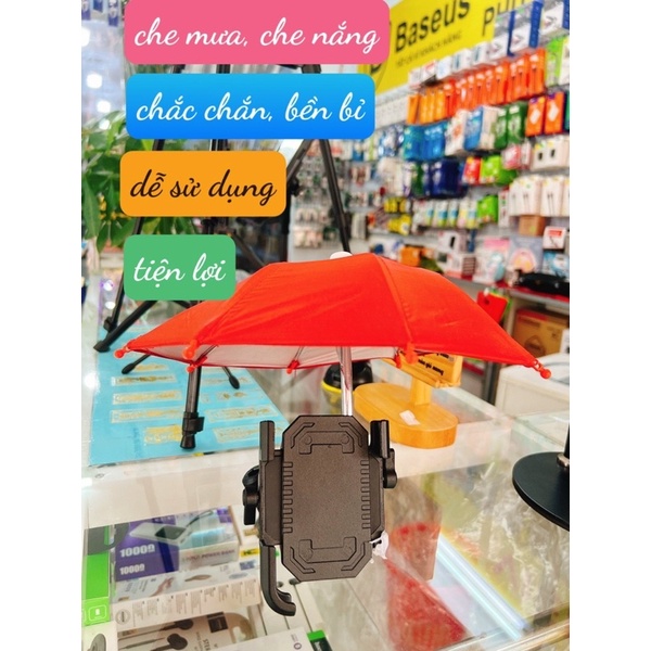Giá đỡ điện thoại trên xe máy có ống gắn dù mini tiện lợi