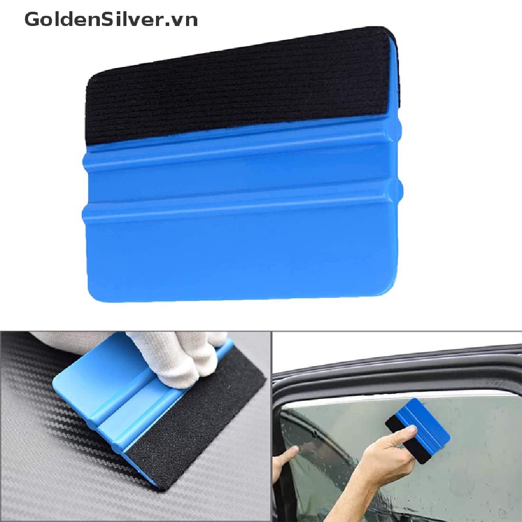 Dụng Cụ Làm Sạch Cửa Sổ Xe Hơi Bằng Vải Nỉ Màu Vàng Đồng
