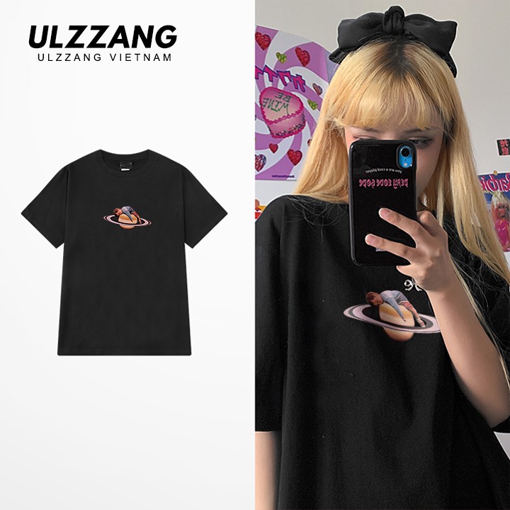 Áo thun tay lỡ ULZZANG cotton dáng unisex form rộng in hình child sleep | BigBuy360 - bigbuy360.vn