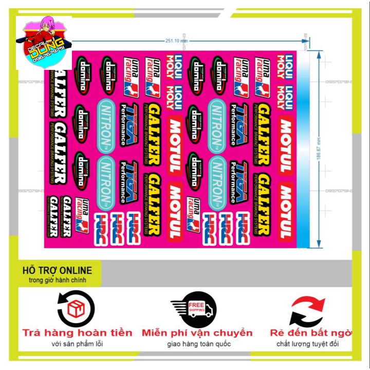 COMBO LOGO STICKER MINI - DUNG DECAL