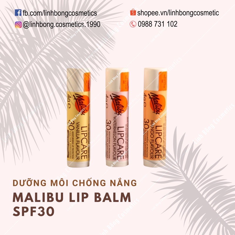 SON DƯỠNG CHỐNG NẮNG MALIBU SPF30