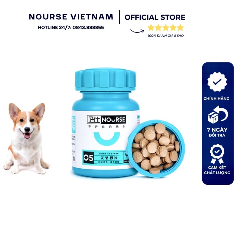 Vitamin Nourse 05 hỗ trợ xương khớp tái tạo sụn khớp cho chó NourseVietnam VN05