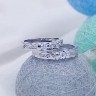 Nhẫn cặp đôi bằng bạc (ảnh thật) NDQ226 - Moon Jewel