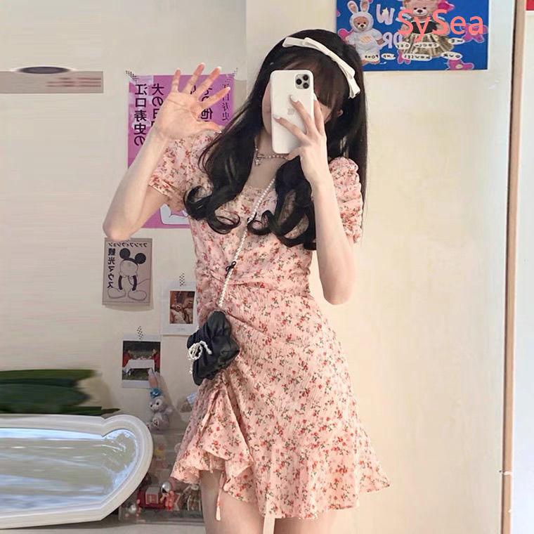 Đầm Voan Ngắn Tay In Hoa Xinh Xắn Dành Cho Nữ | BigBuy360 - bigbuy360.vn