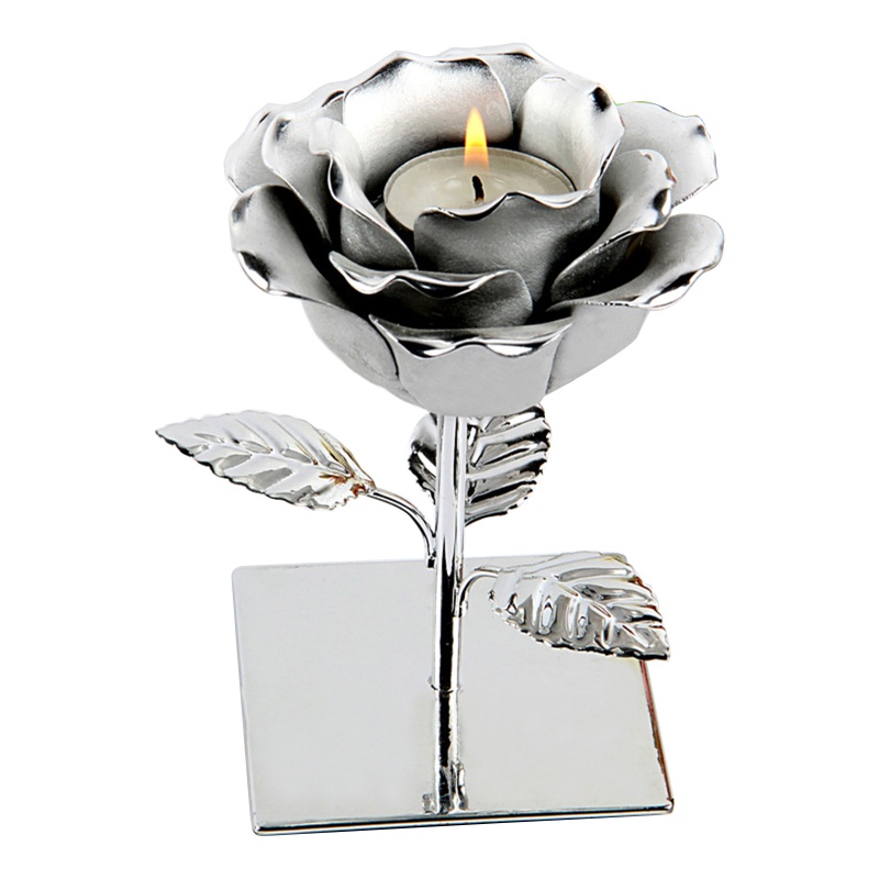 Giá Đỡ Đèn Cầy Bằng Sắt Hình Hoa Hồng Độc Đáo Trang Trí Nhà Cửa