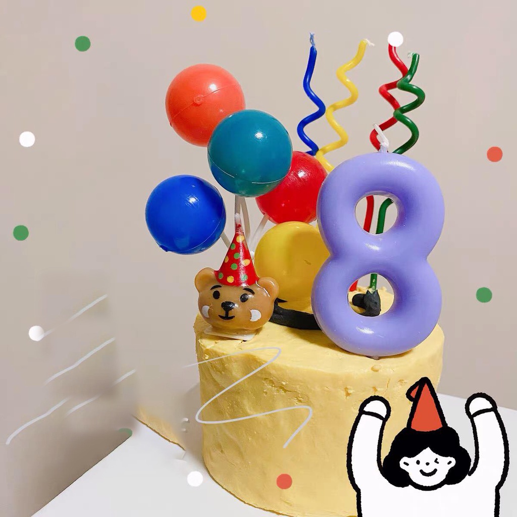 Nến sinh nhật chữ Happy birthday, nến cắm bánh sinh nhật