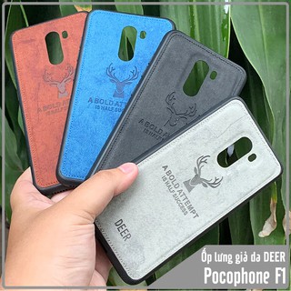Ốp lưng Xiaomi Pocophone F1 giả da con hươu DEER - Nhựa dẻo TPU