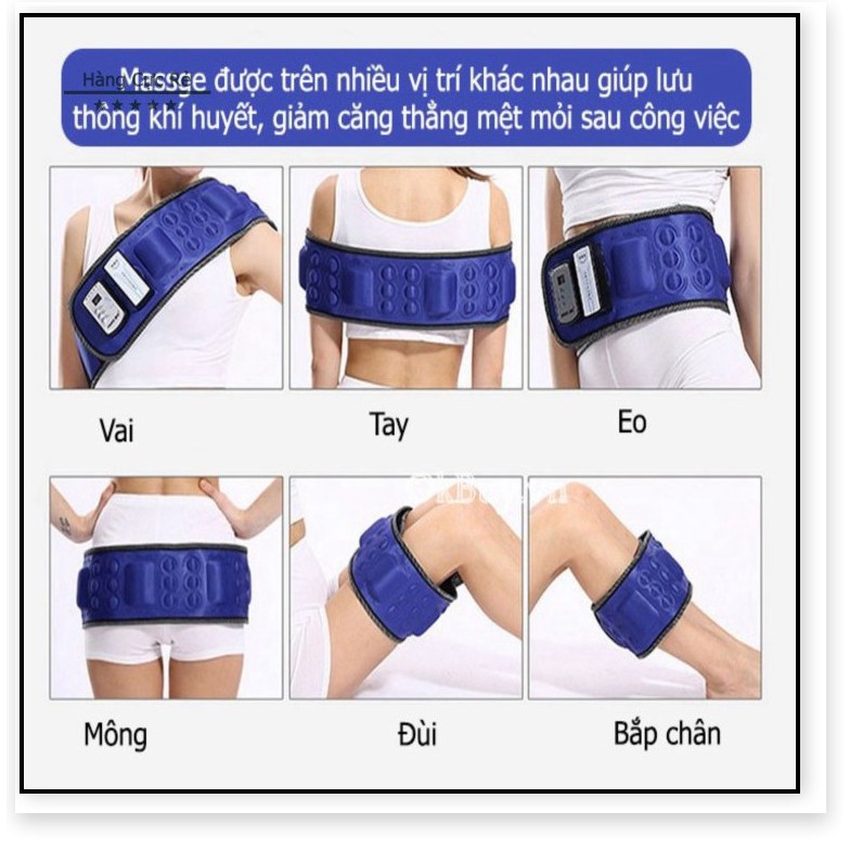 Đai massage giảm mỡ bụng HCR-X6, loại không dây dùng pin sạc - phiên bản mới 2020