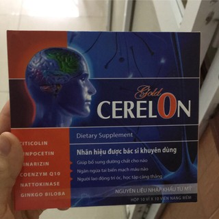 Bổ não CERELON GOLD hoạt huyết dưỡng não, ngăn ngừa tai biến, giảm các triệu chứng tiền đình