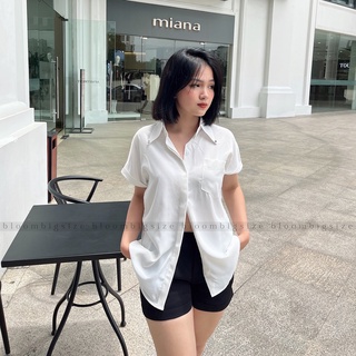 Áo Sơ Mi Nữ BIGSIZE Cổ Đức Cộc Tay (Size Từ 55kg - 85kg)
