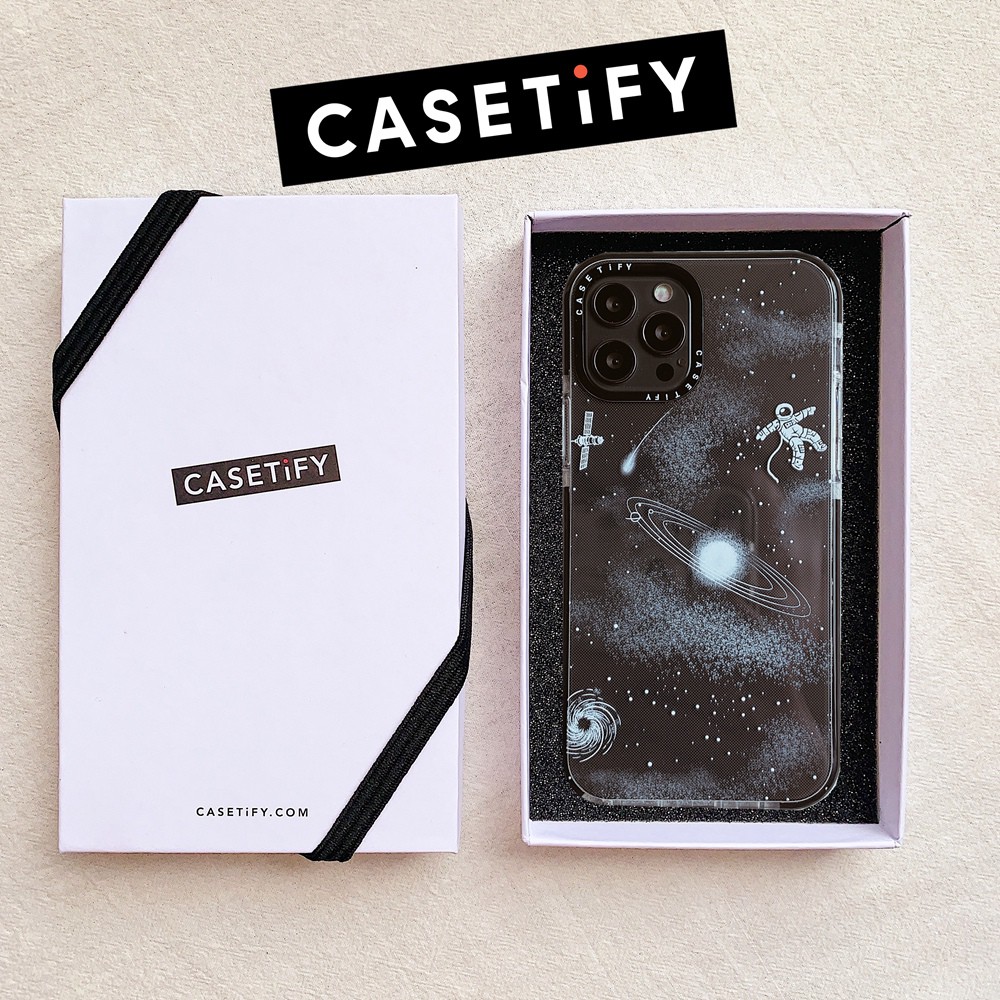 [Original Casetify] Ốp Lưng Silicone Họa Tiết Vũ Trụ Độc Đáo Cho Iphone 7 8 Plus 7 + 8 + X Xs Xr 11 11pro 12 Mini 12mini Pro Max Xsmax Se 2020