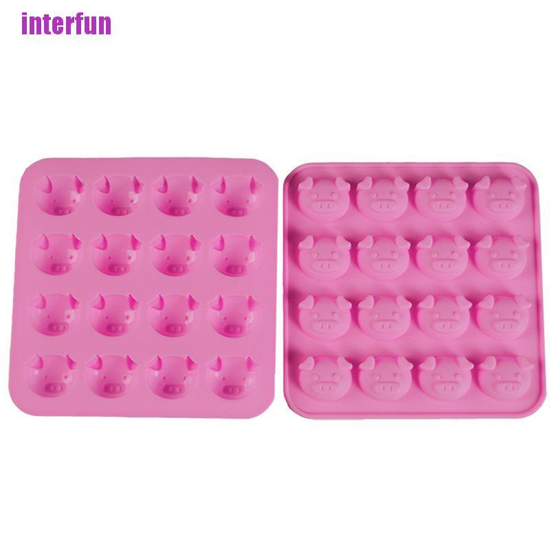 Khuôn Làm Bánh Chất Liệu Silicone Hình Chú Heo Dễ Thương