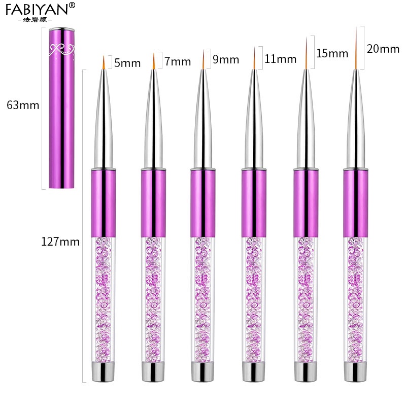 FABIYAN Cọ vẽ móng tay nghệ thuật  5/ 7/ 9/ 11/ 15/ 20 mm