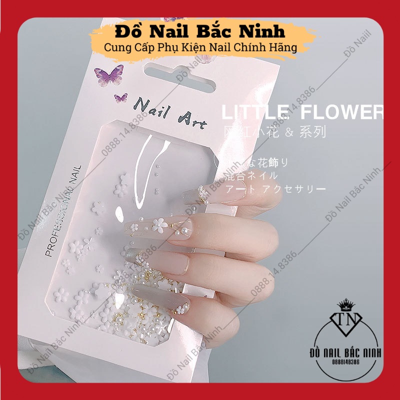 Charm Hoa Nhí Gắn Móng , Hoa Sứ Trang Trí Nail Siêu Xinh